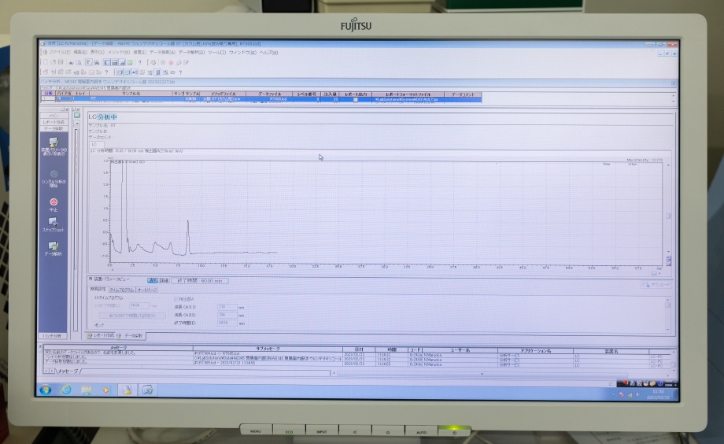 Liquid chromatography detection's peak image